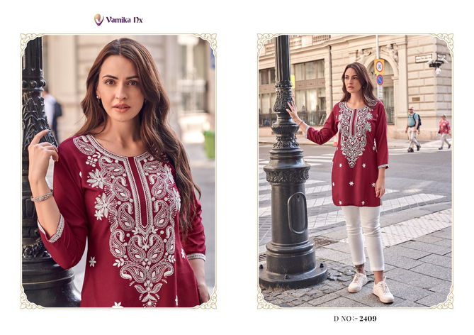 Ruhana Vol 2 By Vamika Nx Rayon Ladies Tunic Top Wholesale Shop In Surat